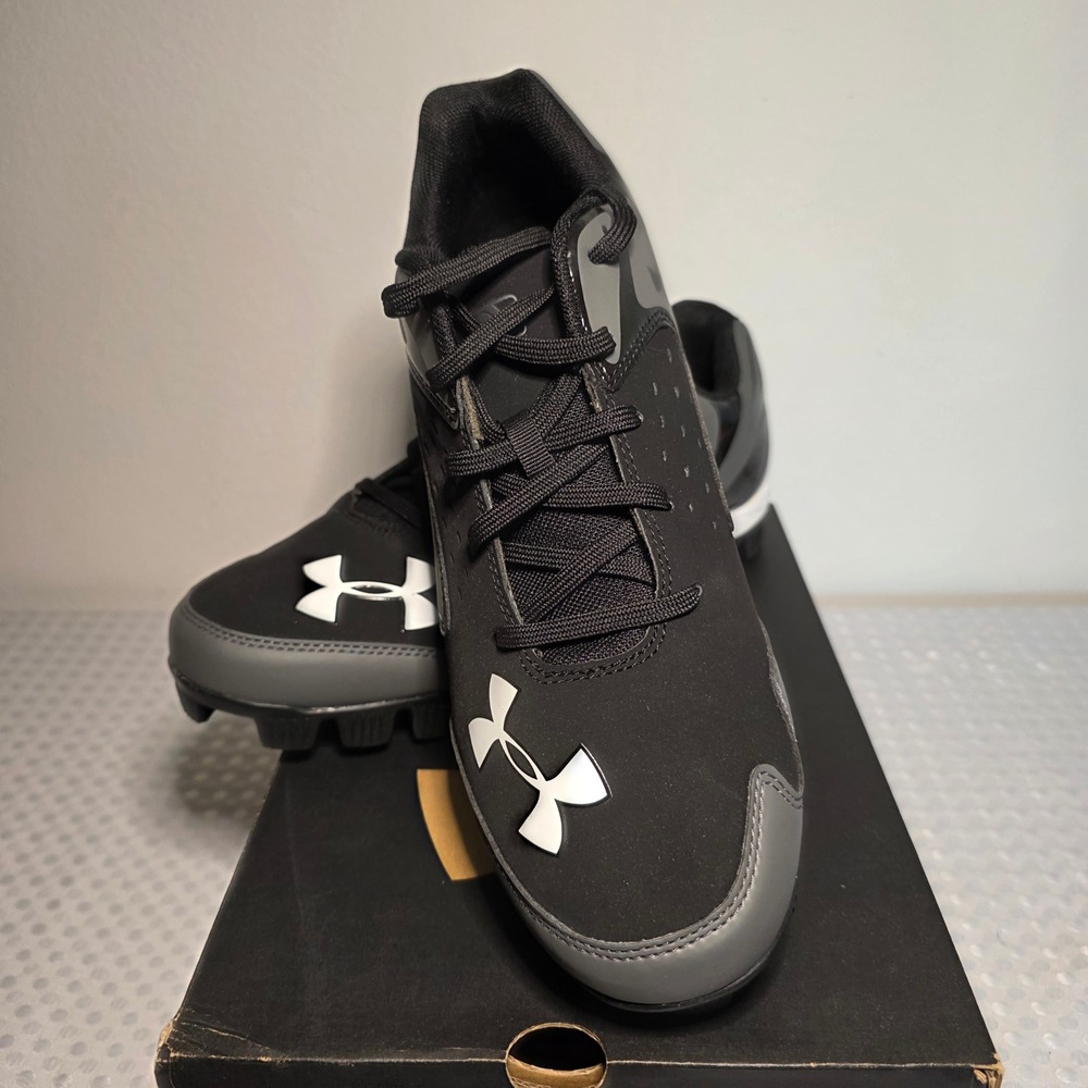 Under Armour Leadoff Low RM Mens Baseball Cleats Black Charcoal Size 9.5